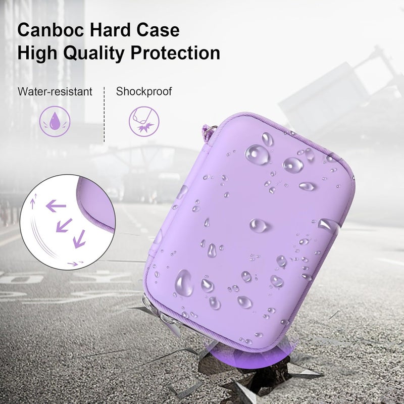 Canboc حقيبة حمل لكاميرا كوداك PIXPRO FZ55/ FZ45 بدقة 16 ميجابكسل، حقيبة كاميرا فيديو فلوغينغ FZ45، جيب شبكي يناسب الكابل، بطاقة SD، بنفسجي (حقيبة فقط) - Image 4